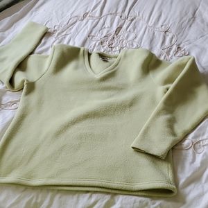 Lime green fleece pull over (164)